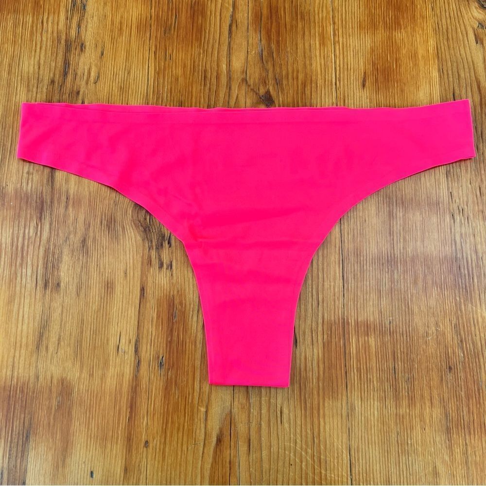 NWT Free People We Are HAH Low Down Seamless Thong Lava Hot‎ Pink Women's XL